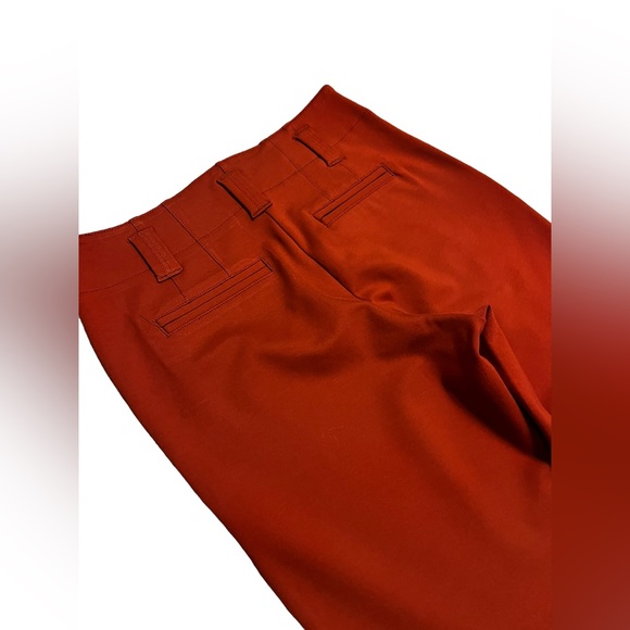 NWOT The Naomi Ponte Wide-Leg Flare Pants Maeve in Orange Size 10 Sold Out Color - Picture 6 of 7